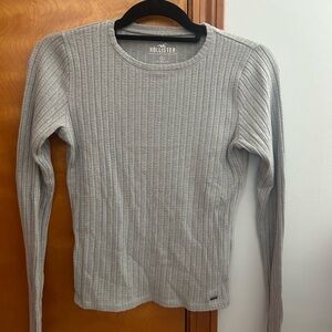Hollister Light Gray Knit Top
